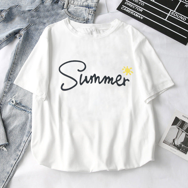 T-shirt Aesthetics Graphic Hillbilly Women Bee Kind Short Sleeve T Shirts Female Camisetas Verano Mujer Harajuku Oversized Top