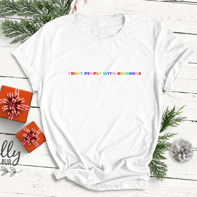 T-shirt Aesthetics Graphic Hillbilly Women Bee Kind Short Sleeve T Shirts Female Camisetas Verano Mujer Harajuku Oversized Top