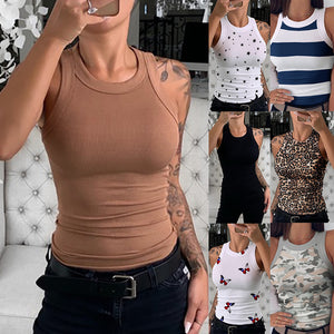 Women Cotton tops NEW 1 PC Casual Wild Women's Sleeveless Tank Tops No Sleeve T-Shirt Summer round neck Vest Women Tank